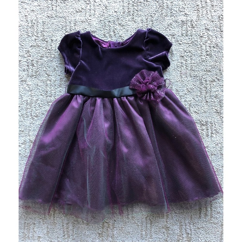 Velvet and tulle holiday dress 12 mo